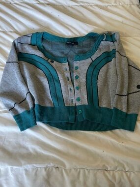 Elhoffer Design Cropped Baby Bot Cardigan - Teal